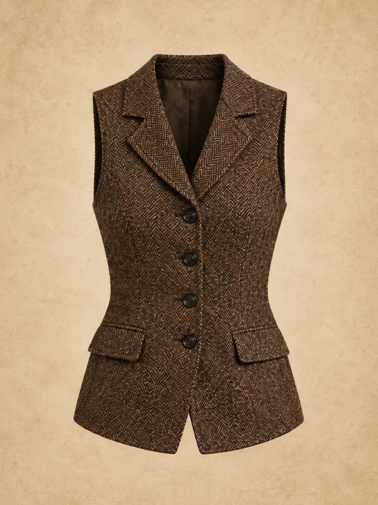 Almanac Herringbone Vest, front view