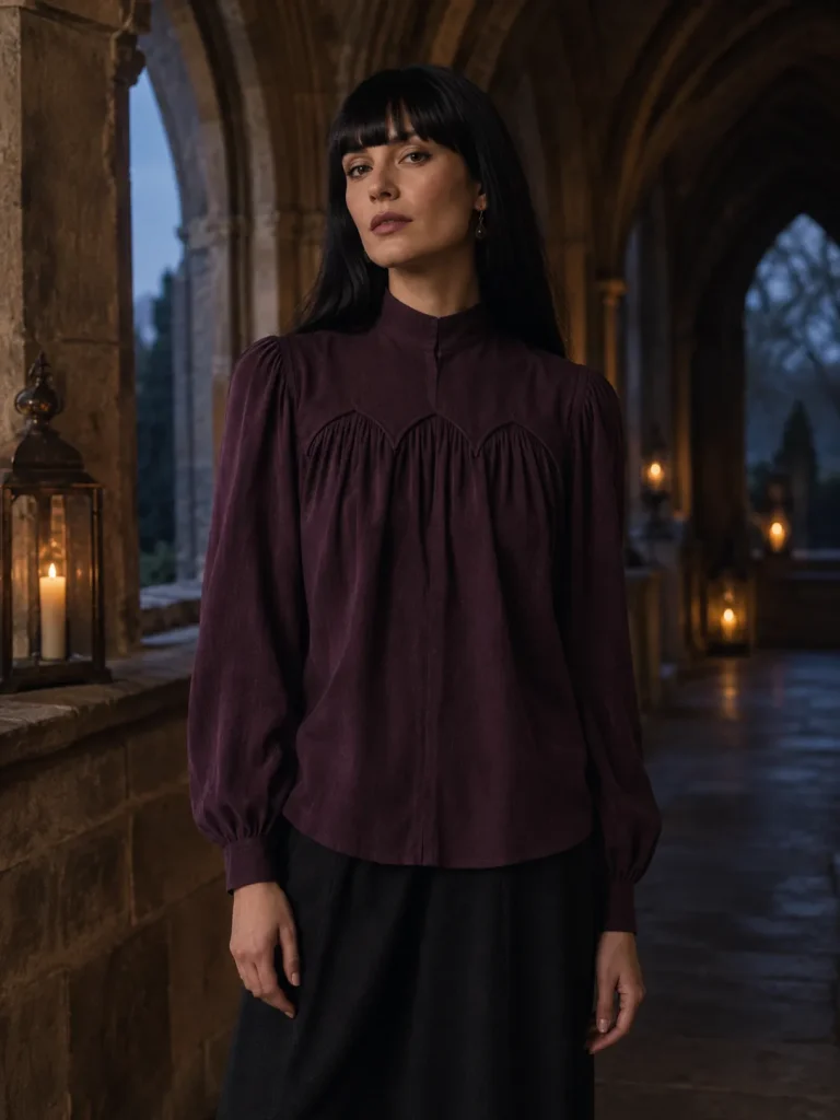 Arcade Yoke Blouse, worn