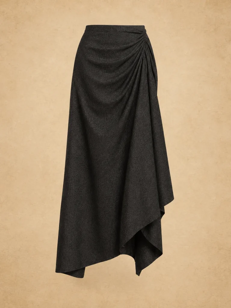 Ashen Drape Skirt, back view
