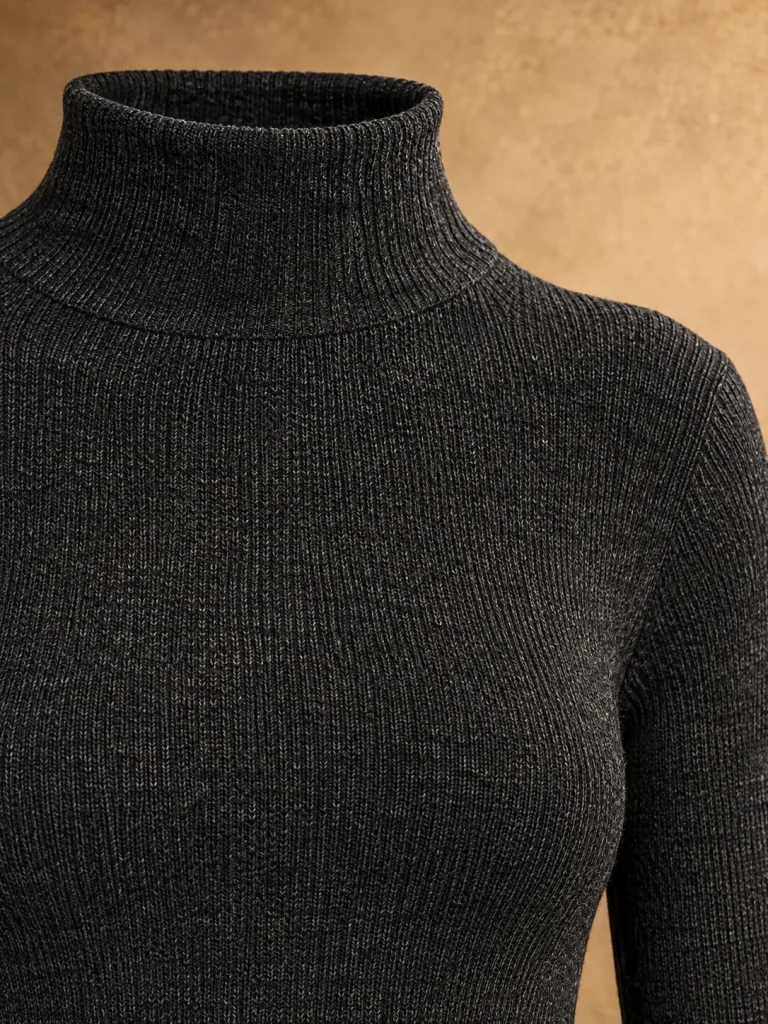 Candle Ash Rib Knit Dress, detail