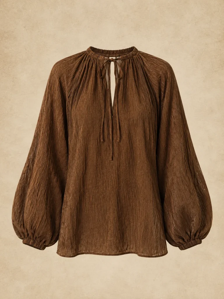 Candlewick Keyhole Blouse, front view