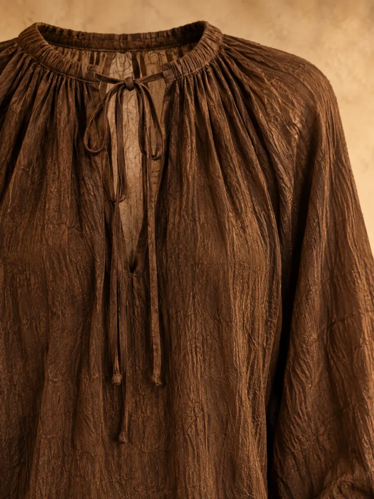 Candlewick Keyhole Blouse, detail