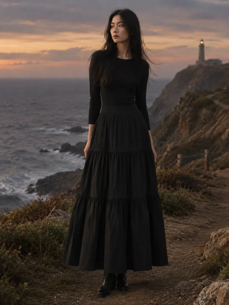 Chapter Tiered Maxi Skirt, worn
