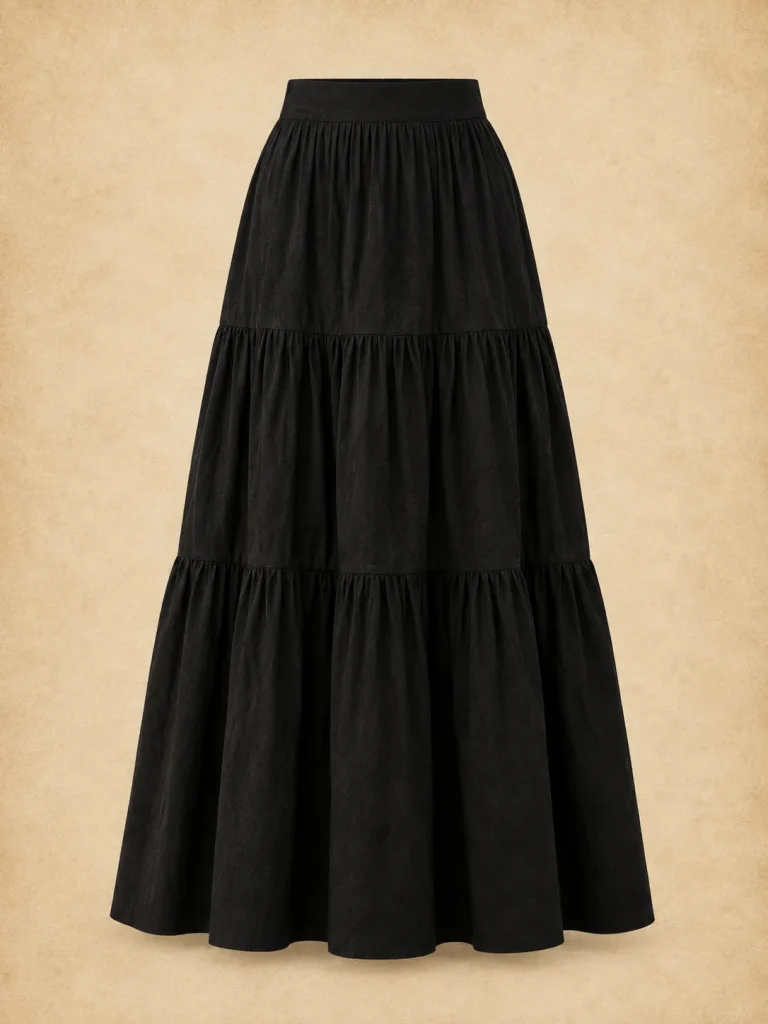 Chapter Tiered Maxi Skirt, front view