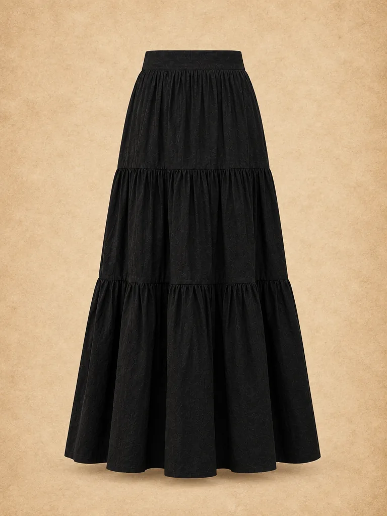 Chapter Tiered Maxi Skirt, back view