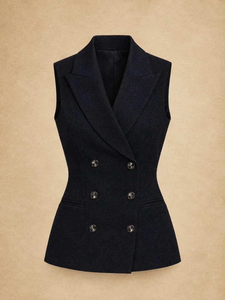 Cipher Double-Breasted Vest, front view