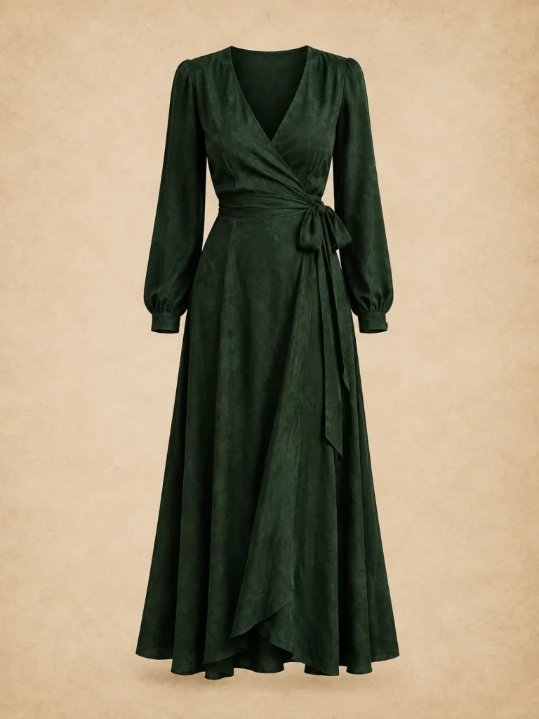 Dusk Chapter Wrap Dress, front view