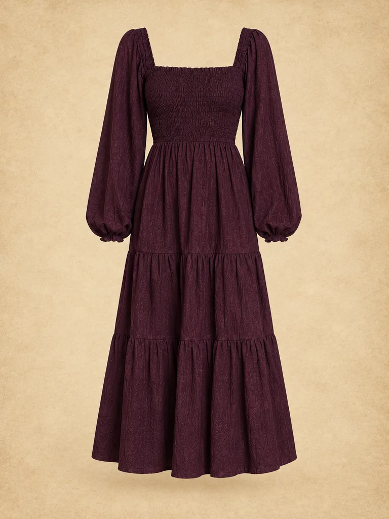 Ember Smocked Bodice Dress, front view