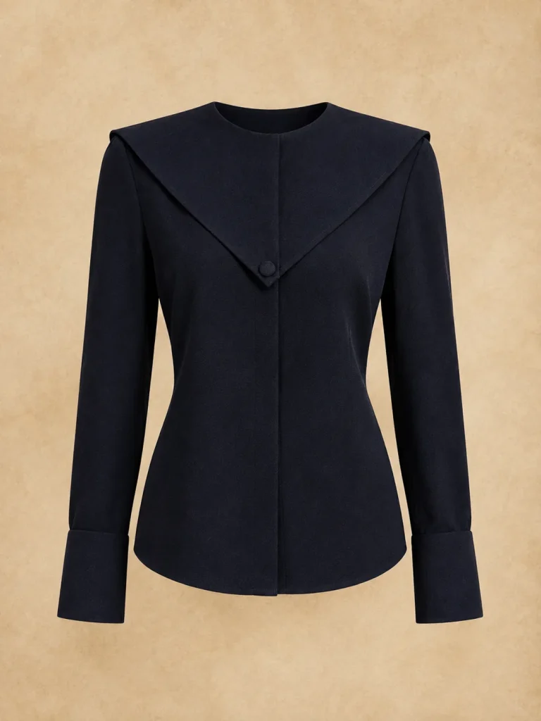 Envelope Collar Blouse, front view