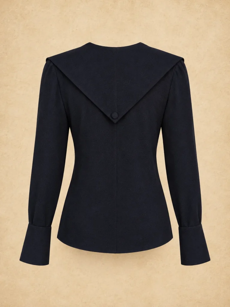 Envelope Collar Blouse, back view