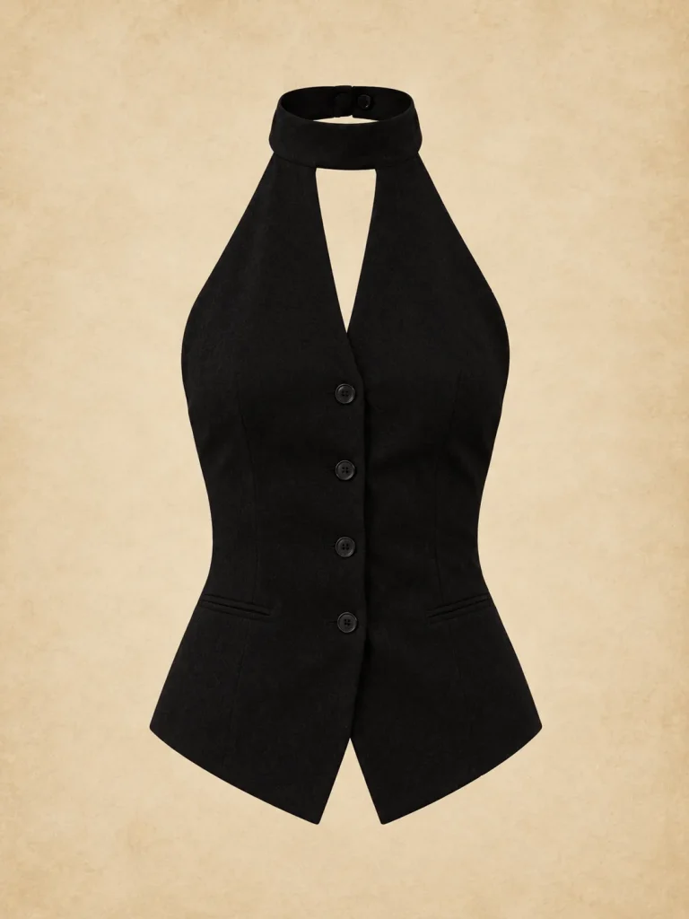 Evensong Halter Vest, front view