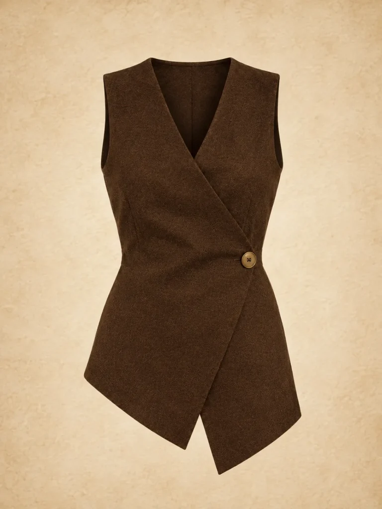 Folded Letter Vest, front view