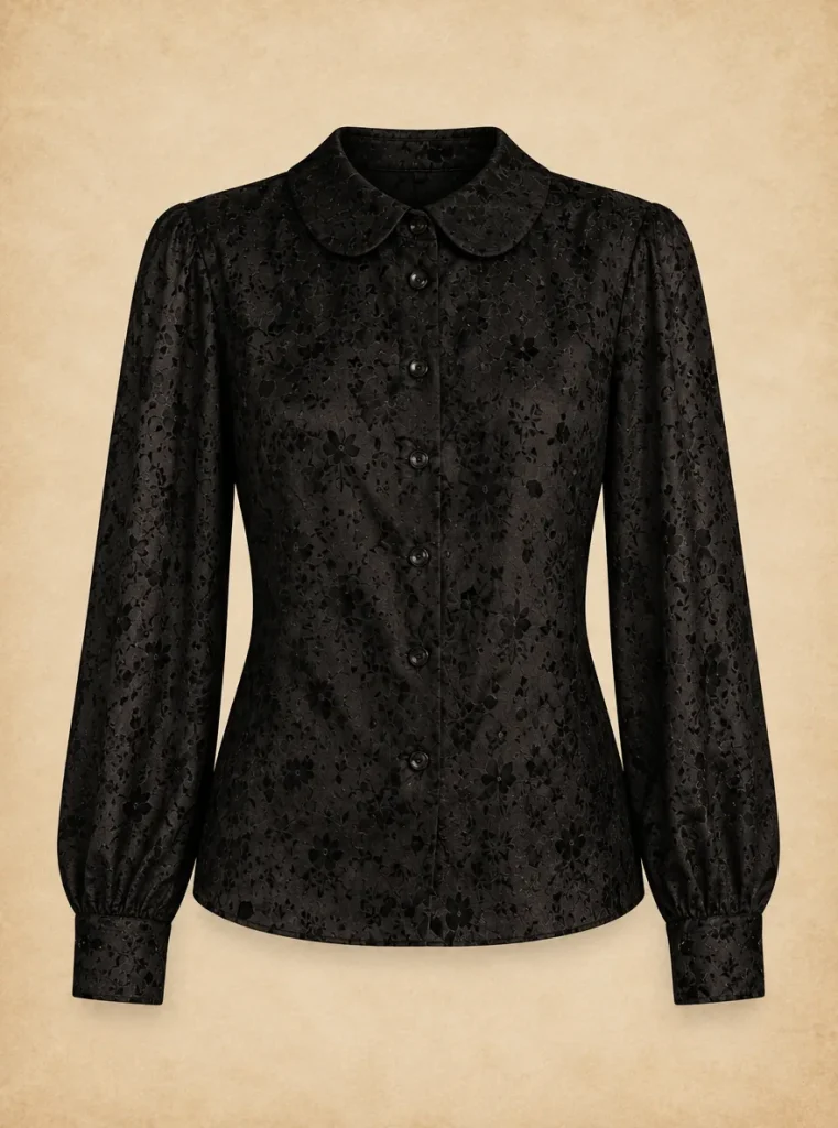 Inkblot Jacquard Blouse, front view