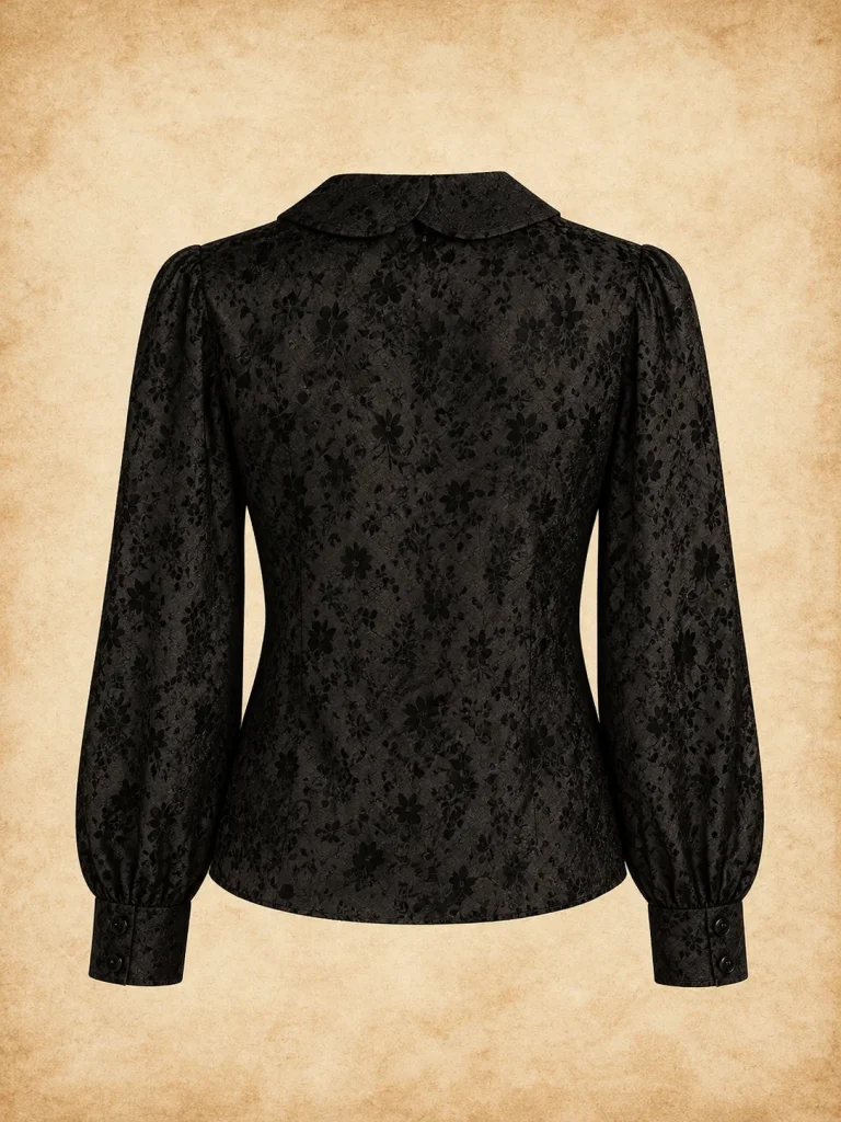 Inkblot Jacquard Blouse, back view