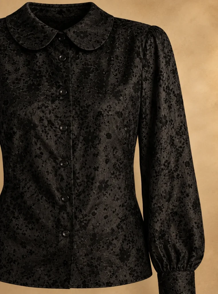 Inkblot Jacquard Blouse, detail