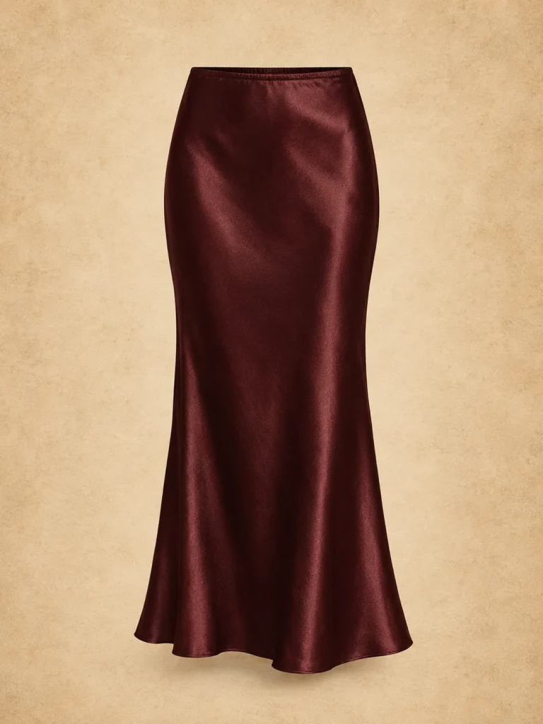 Inkwell Bias Slip Skirt, front view