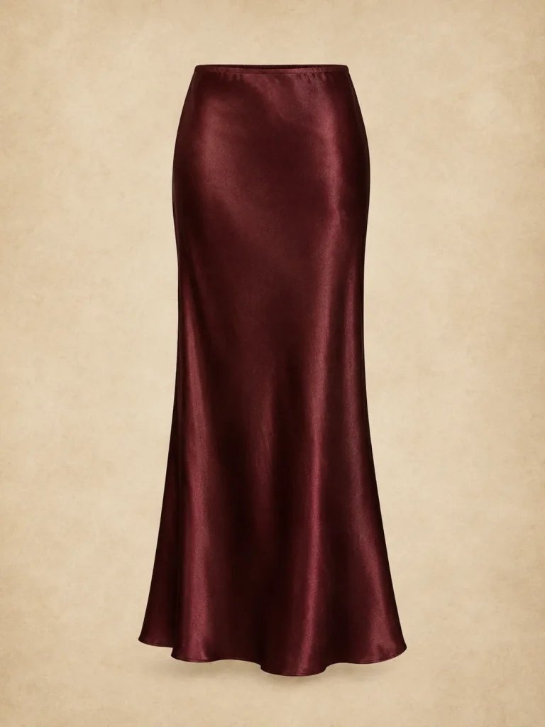 Inkwell Bias Slip Skirt, back view