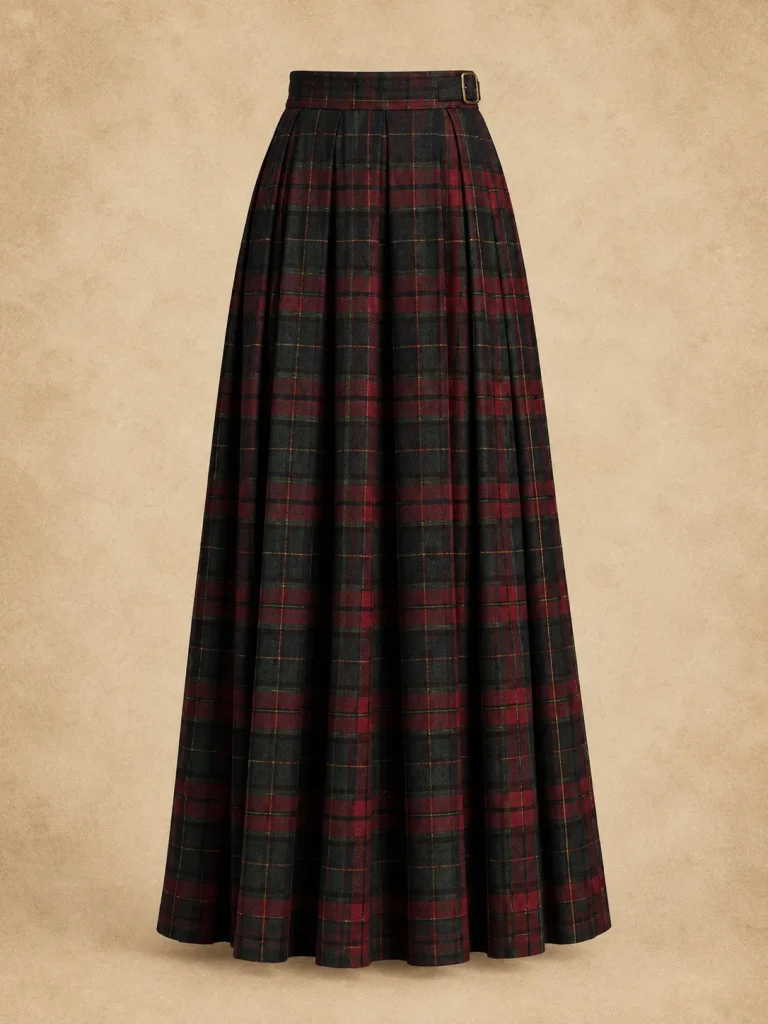 Longhand Tartan Maxi, front view