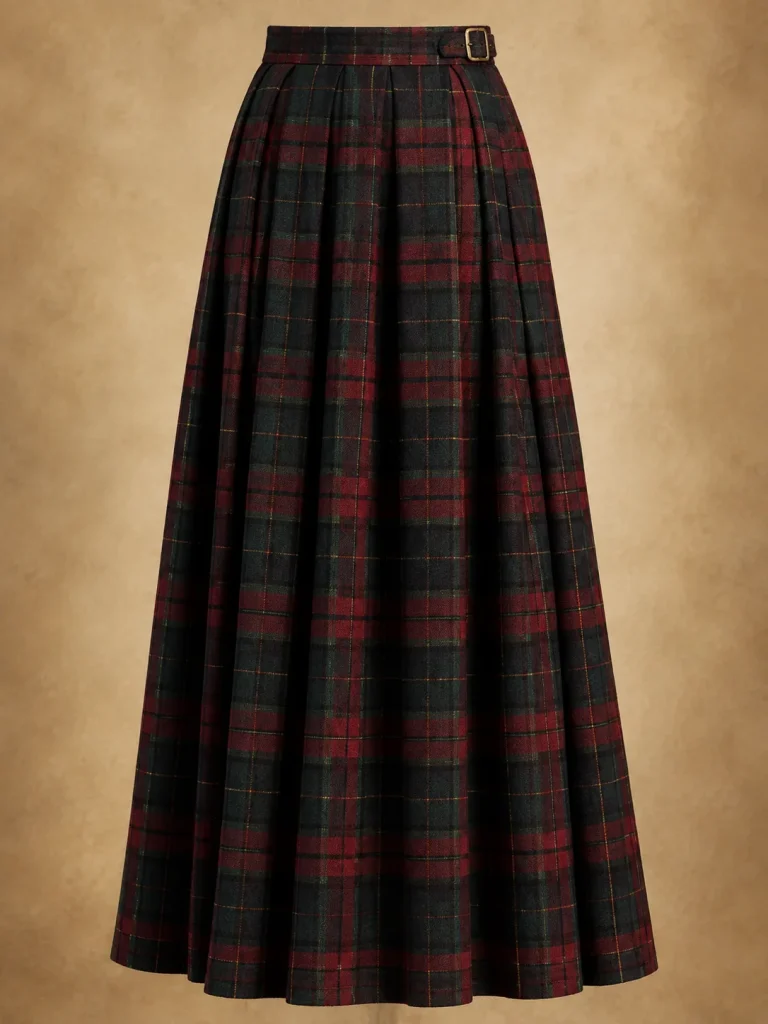 Longhand Tartan Maxi, detail