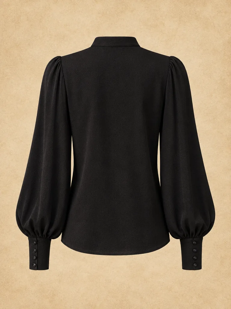 Marginalia Pintuck Blouse, back view