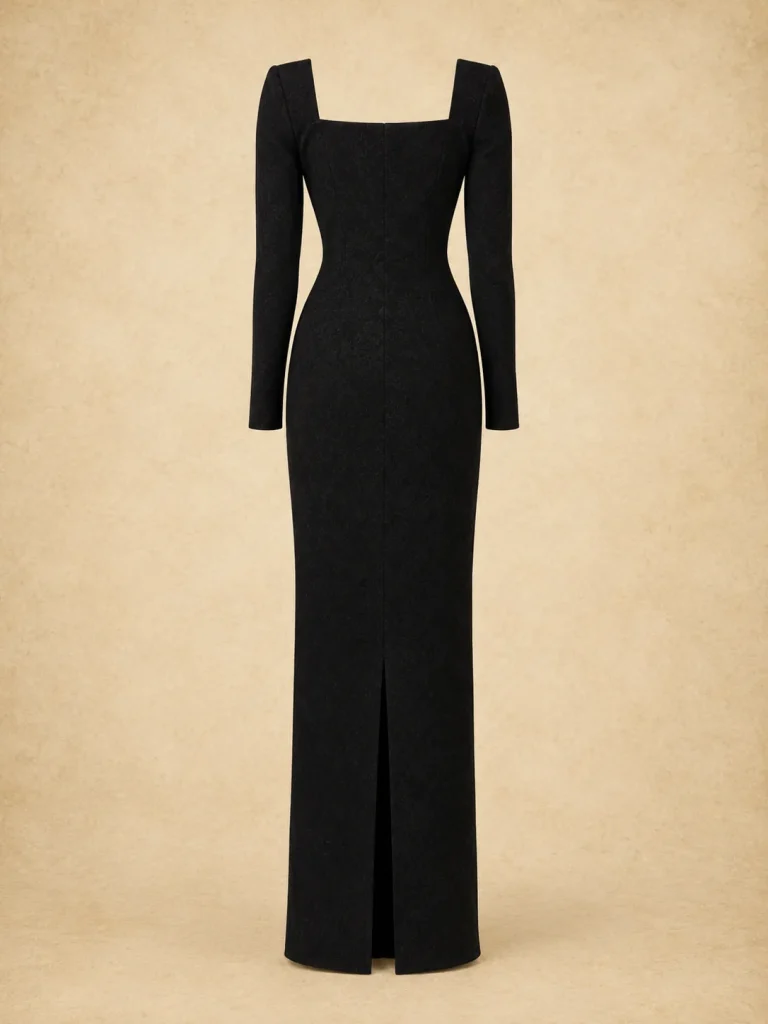Nocturne Column Dress, back view