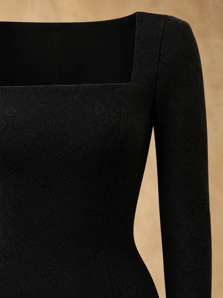 Nocturne Column Dress, detail