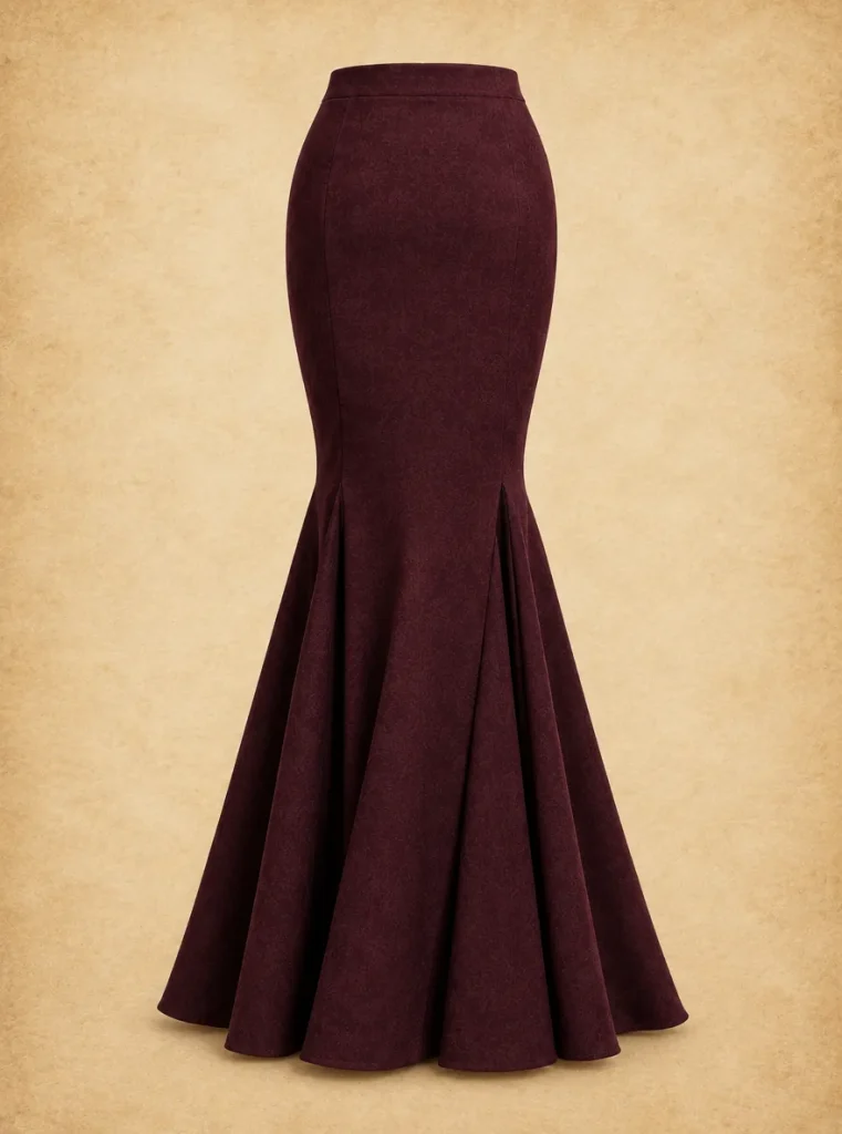 Nocturne Godet Skirt, back view