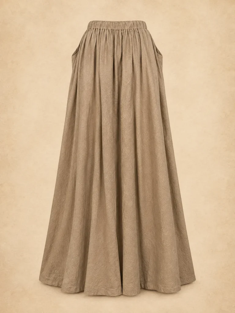 Parchment Drawstring Maxi, back view