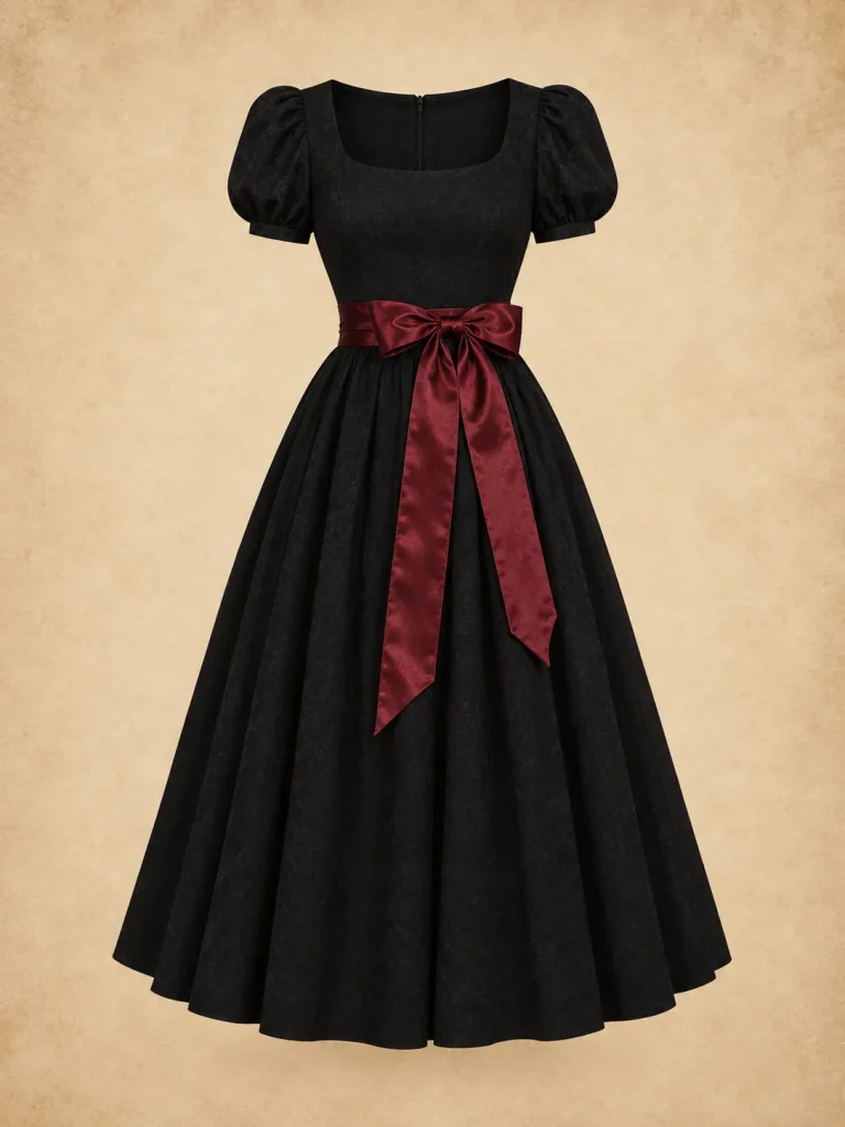 Seal and Ribbon Dress, front view