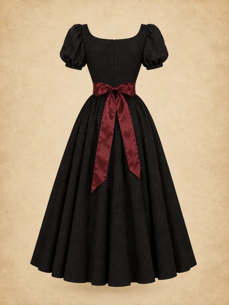 Seal and Ribbon Dress, back view