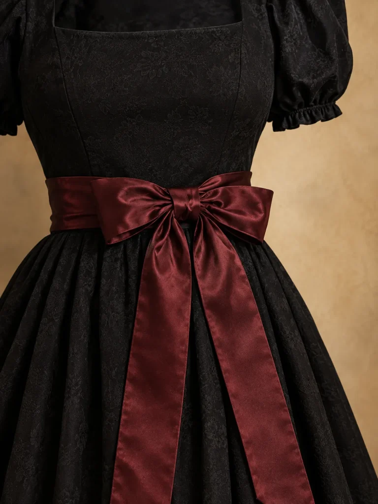Seal and Ribbon Dress, detail