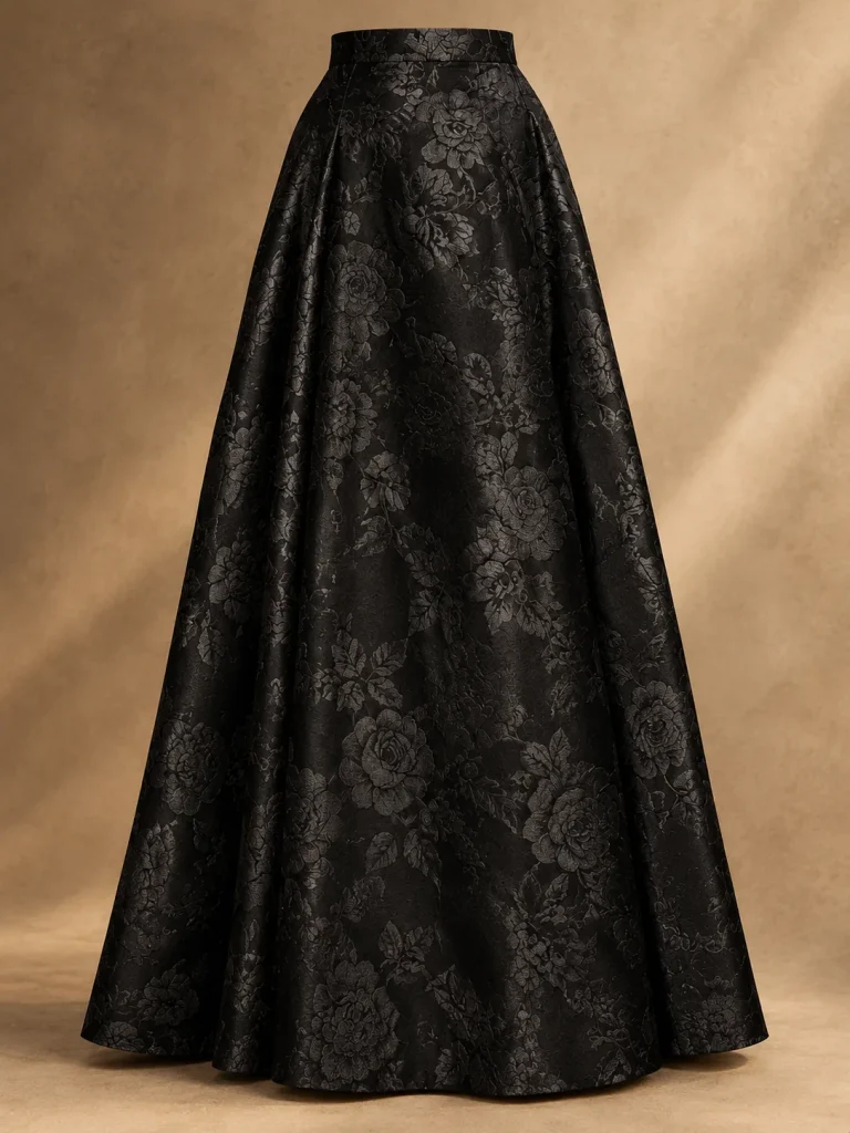 Twilight Jacquard A-Line Skirt, detail