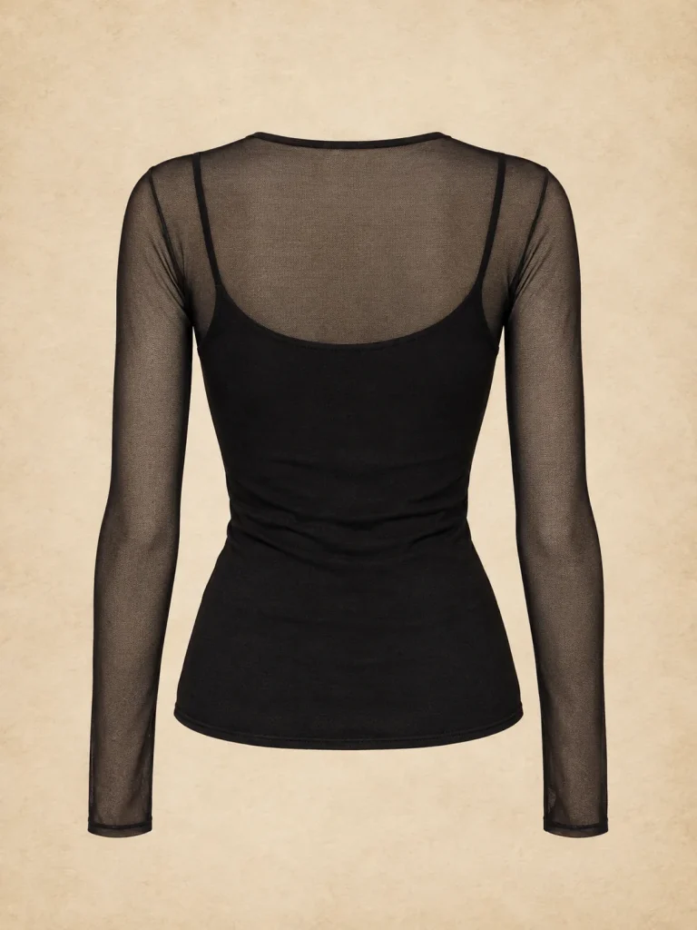 Veil Mesh Layer Top, back view