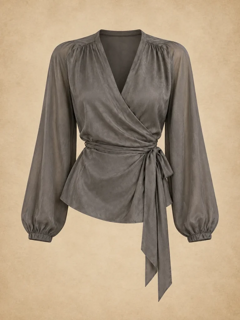 Vellum Wrap Blouse, front view