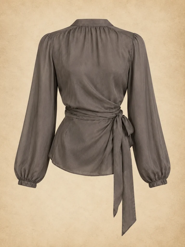 Vellum Wrap Blouse, back view
