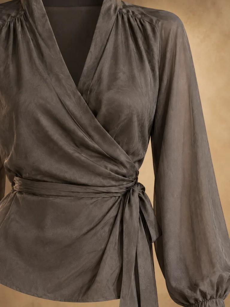 Vellum Wrap Blouse, detail