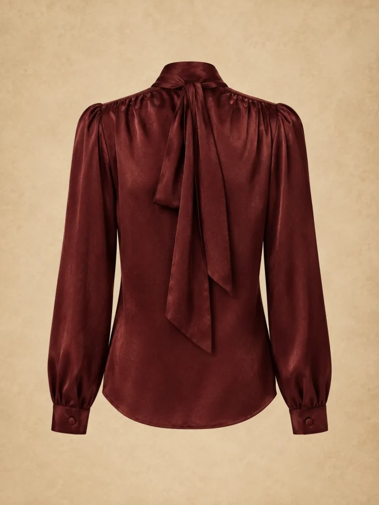 Wax Seal Bow Blouse, back view